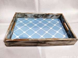 Plateau de Style de luxe plateau d'incrustation d'os de taille personnalisée pour la salle de bain bijoux affichage fruits ustensiles de cuisine et restaurant plateaux de décoration de table - Product Image 6