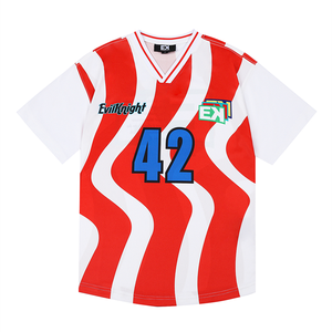 Customized Logo Solid Soccer American Football Jerseys Breathable Loose Fit <b>T</b>-<b>Shirts</b> Plus Size Option Moisture-Wicking Quick Dry - Product Image 4
