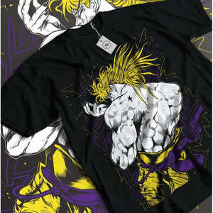 Camiseta JoJo Bizarre 100% Algodón Jersey 240gsm de Secado Rápido y Corte Holgado con Logotipo de Jotaro Kujo, Método de Impresión DTG - Product Image 3