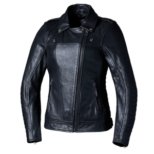 Girls Ripley Street Style Riding Fashion Orignal Cowhide <b>Leather</b> Motorbike <b>Jacket</b> <b>Cafe</b> <b>Racer</b> Moto Vintage Waxed <b>Jacket</b> CE Armors - Product Image 1