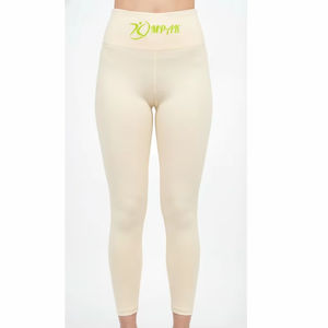 <b>Women</b> Cream High Waist Gym <b>Leggings</b> Custom OEM <b>Compression</b> Yoga Pants - Product Image 1