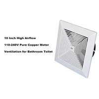 Ventilador de Extracción de Techo de 10 Pulgadas, 110-240V, Alto Flujo de Aire, Silencioso, Material ABS+PP, Motor de Cobre Puro, para RV, Baño, Inodoro, Cocina