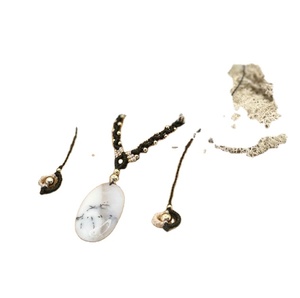 Gift Woman Birthday Valentine's Day Handmade Gemstone <b>Pendant</b> Labradorite Choker, <b>Moonstone</b> Pearl Necklace - Product Image 2