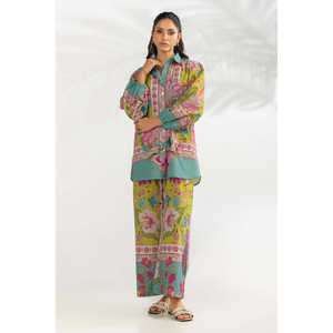 Ensemble coordonné bohème imprimé à chevrons IPST-77153, ensemble 2 pièces short et haut court au-dessus du genou pour le printemps/été - Product Image 3