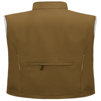 Veste sans manches décontractée à col montant, fermeture éclair, coupe ajustée, en softshell uni