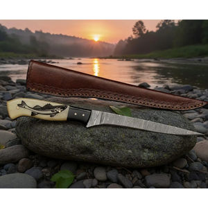 Couteau à filet en acier inoxydable à lame tranchante, manche en bois, pour fileter le poisson, trancher, tailler, traiter, lame flexible, passe au lave-vaisselle - Product Image 6