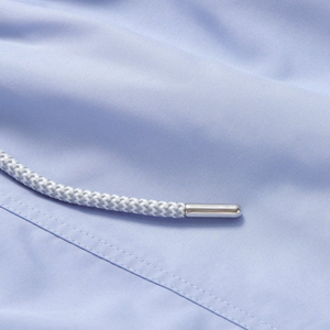 Shorts de bain légers bleu ciel pour hommes, tissu confortable à séchage rapide avec taille élastique et cordon de serrage, vêtements de plage décontractés - Product Image 5