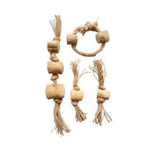 Wholesale Custom Logo Interactive <b>Pet</b> <b>Toy</b> Coffee Wood Dog <b>Chew</b> Bone Shape Training <b>Toys</b> for Hyperactive <b>Pet</b> - Product Image 1