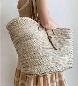 Panier de marché de qualité supérieure, Sac marocain, Sac en paille marocain, Panier marocain, Sac panier français - Product Image 1