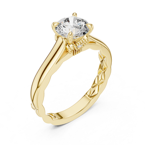 Anillo de Oro de 18k con Diamante Cultivado en Laboratorio de Corte Redondo, Hermoso y Versátil para Mujer, Certificado por IDGL, Regalo para Boda y Aniversario - Product Image 6