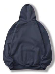 Sweat à capuche à manches longues pour femmes avec cordon de serrage Simple imprimé coupe régulière poche décontracté pour printemps/automne - Product Image 2