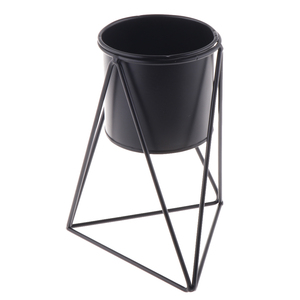 กระถางต้นไม้เหล็กเคลือบผงสีดำพร้อมขาตั้งสำหรับบ้านร้านอาหารงานแต่งงานสวนและของตกแต่งกลางแจ้ง - Product Image 2