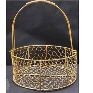 ตะกร้าเก็บของดีไซน์ใหม่ล่าสุด ผลิตจากลวดโลหะ ตกแต่งได้ตามต้องการ เป็นมิตรกับสิ่งแวดล้อม ตะกร้าผลไม้ตกแต่งจากลวดเหล็ก - Product Image 6