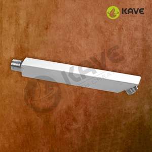 Bras de douche rectangulaire argenté en acier inoxydable de 5 pouces de qualité supérieure raccord de salle de bain mural pour pommeau de douche à effet pluie utilisation hôtelière - Product Image 3