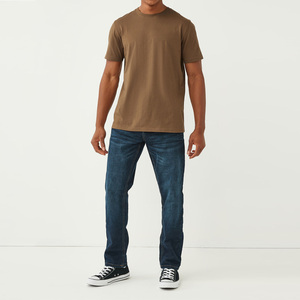 Camiseta de Cuello Redondo 100% Algodón para Hombre, con Logotipo Personalizado, Lisa, Informal, Ligera, para Verano, Venta al Por Mayor - Product Image 3