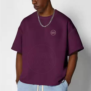 เสื้อยืดทรงหลวมสำหรับผู้ชายเสื้อยืดผู้ชายน้ำหนักเบา2025ออกแบบได้ตามต้องการโลโก้แบบใหม่ - Product Image 1