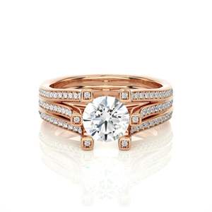 Round Cut 2 <b>Split</b> Shank Diamond Engagement <b>Ring</b> For Women - Product Image 6