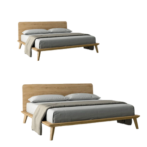 Ensemble complet de luxe moderne en bois massif très grand lit double pour chambre d'hôtel Style minimaliste en bois massif - Product Image 3