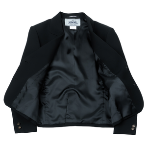 Áo khoác <span class=keywords><strong>blazer</strong></span> nữ màu đen/xanh, kiểu dáng rộng, thời trang, thanh lịch, sang trọng, thích hợp cho mùa đông - Product Image 1