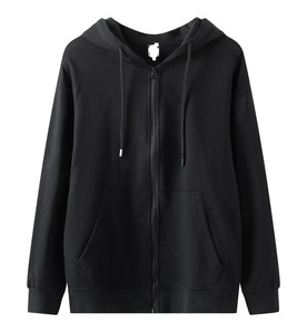 เสื้อฮู้ดซิปผู้ชายทรงปกติ ขายส่ง ผ้าฝ้ายฟลีซ 100% น้ำหนัก 300 กรัม ระบายอากาศได้ดี สีพื้น สำหรับฤดูหนาว - Product Image 5