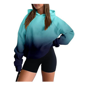Automne/Hiver Casual 100% Coton Polyester Hoodie Streetwear Style avec Col À Capuche Solide Conception Unie - Product Image 5