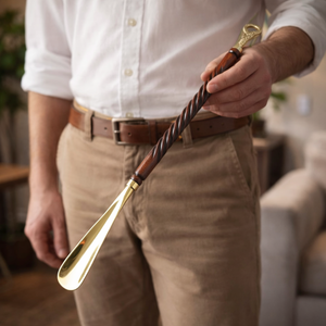 Calzador, Calzador de mango largo, Calzador de madera, Calzador de latón, Calzador de lujo, Calzador premium - Product Image 3