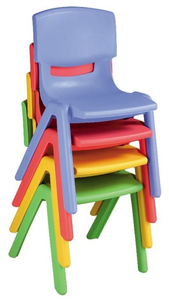 Red <b>Plastic</b> Kids Chair Stackable Resin Student Seat with Backrest for School Kindergarten Classroom - Product Image 5