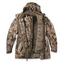 Vestes d'extérieur de chasse OEM personnalisées en gros, haute qualité, imperméables, softshell, avec fermeture éclair, camouflage marais, coupe-vent