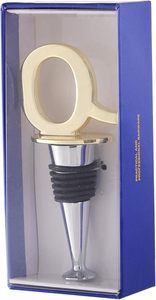 Gold Finish Reusable Silicone Letter <b>Wine</b> & Beverage Bottle Stopper for DIY Party Wedding Birthday Celebrations - Product Image 2