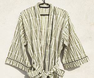 Bata Larga para Mujer, Estampado Floral, Bata de Algodón Indio, Regalos, Forro Estampado, Kimono de Algodón, Kimono para Fiesta en la Playa - Product Image 1