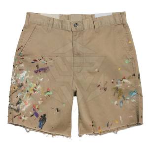 Pantalones Cortos de Verano 2025 para Hombre, Estilo Urbano, Transpirables, de Secado Rápido, Elásticos, de Algodón y Poliéster, Lisos, Teñidos, Patrón Sólido, Venta al por Mayor - Product Image 1