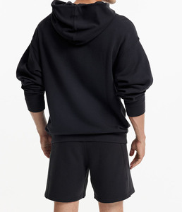 Sweat-shirts à capuche pour hommes personnalisés pour l'hiver, sweat-shirt à capuche lourd, imprimé personnalisé, épaules tombantes, sweat-shirts unis - Product Image 3