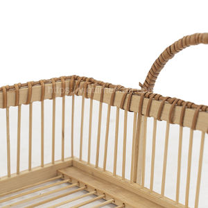 Vente en gros Plateau carré en rotin tissé Plateau de service classique en bambou pour la maison Cuisine Matériaux naturels Origine du Vietnam - Product Image 6