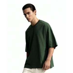 เสื้อยืดออร์แกนิค รุ่นปี 2025 สีเขียวไพน์ ผ้าฝ้ายออร์แกนิค 100% น้ำหนัก 300 กรัม แบบเจอร์ซีย์ พิมพ์ลายสกรีน - Product Image 1