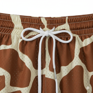 Shorts de basketball en polyester de haute qualité de 5 pouces, personnalisables, taille mi-haute élastique, respirants, séchage rapide, pour hommes, avec logo, en maille, décontractés - Product Image 3
