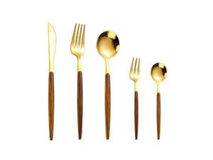 Vente en gros d'ustensiles de cuisine personnalisés fabricant fourchette cuillère ensemble de couverts en acier inoxydable multicolore - Product Image 2