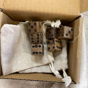 Ensemble de dés polyédriques en bois naturel, fabriqué à la main, écologique, jeu d'aventure D&D pour jeux de société, jeu de rôle sur table, Tradebyd - Product Image 6