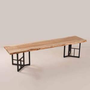 Banc réglable en bois massif Y-Grid Design minimaliste pour meubles de maison pour salon - Product Image 3