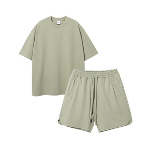 Conjunto de pantalón corto de dos piezas con logotipo personalizado, ropa de hombre al por mayor, conjuntos de pantalones cortos y camisetas, traje de jogging para hombre, conjunto de pantalón corto de dos piezas - Product Image 5