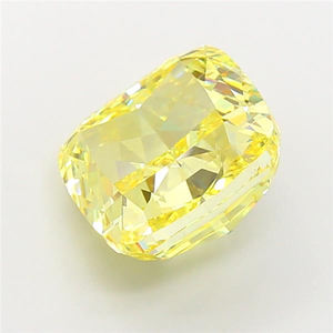 Corte Cojín de Gran Céntimo, Amarillo Intenso Fantasía, Certificado IGI, Cultivado en Laboratorio, Suelto para Talleres de Joyería a Medida, Montaje Personalizado de Lujo - Product Image 4