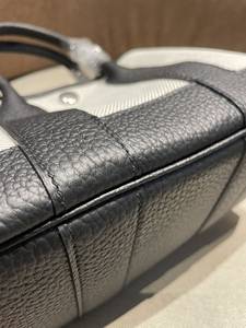 Bolso Tote de Lona y Cuero con Bloques de Color Blanco y Negro, Nuevo Modelo 2025, Gran Capacidad, Estilo Simple, Bolso de Jardín Moderno para Mujer - Product Image 6