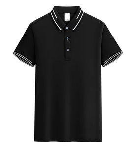 Maillots d'été pour hommes sur mesure pour polos à séchage rapide à manches courtes respirants rayés tricotés à boutons brodés Golf - Product Image 2