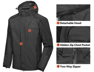 Haute qualité personnalisé hommes tactique Camouflage Softshell vestes d'extérieur imperméable Bomber à capuche col montant pour randonnée Camping - Product Image 3