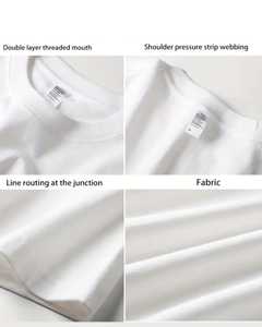 T-shirt à manches courtes d'été 100% coton pour hommes de haute qualité avec tissu tissé à col rond - Product Image 4