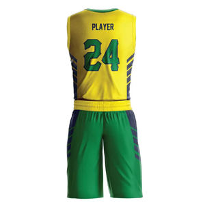 Ensemble de maillots de basket-ball en mesh personnalisés de qualité supérieure, logo personnalisé, broderie, uniforme d'équipe pour les jeunes et les enfants, fournisseur OEM - Product Image 3