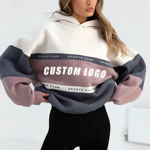 Sudaderas con Capucha Extra Grandes para Mujer, Venta al Por Mayor de Fábrica, 100% Algodón, Ligeras, Transpirables, con Impresión de Logotipo Personalizado - Product Image 4