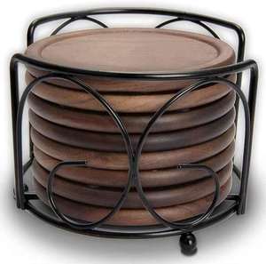 Premium Quality Handcrafted <b>Wooden</b> <b>Coasters</b> With Holder For Dining Table And Kitchen Decor At Wholesale Price from India - Product Image 2