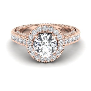 Oferta Especial Diamante Redondo Chapado en Oro 925 Conjunto de Halo de Plata Anillo de Compromiso Solitario Moda de Lujo Para Mujeres Al Mejor Precio - Product Image 6