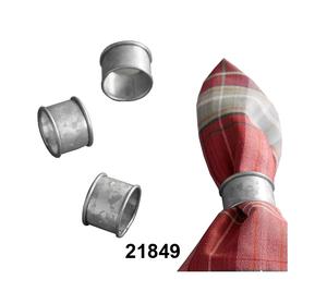 Rond de serviette galvanisé Rond de serviette en métal fini oxydé pour décoration de table - Product Image 3