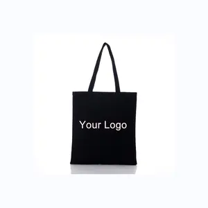 Bolsa de compras de algodón natural duradero personalizado barato de buena calidad, bolsa de lona de embalaje, bolsas de mano lisas - Product Image 1